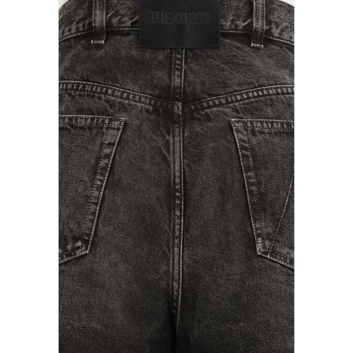 The Attico Black Cotton High-Waisted Jean