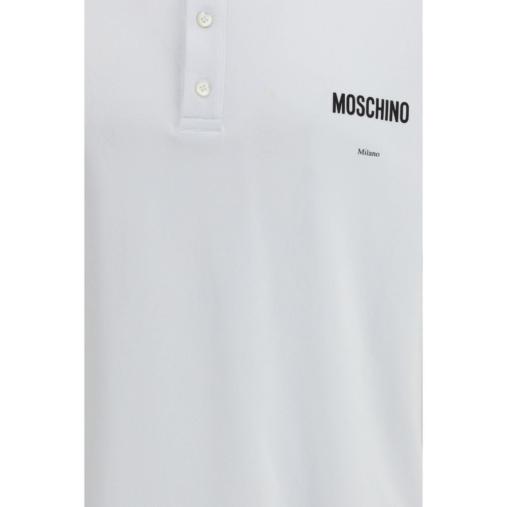 Moschino White Cotton Polo Shirt
