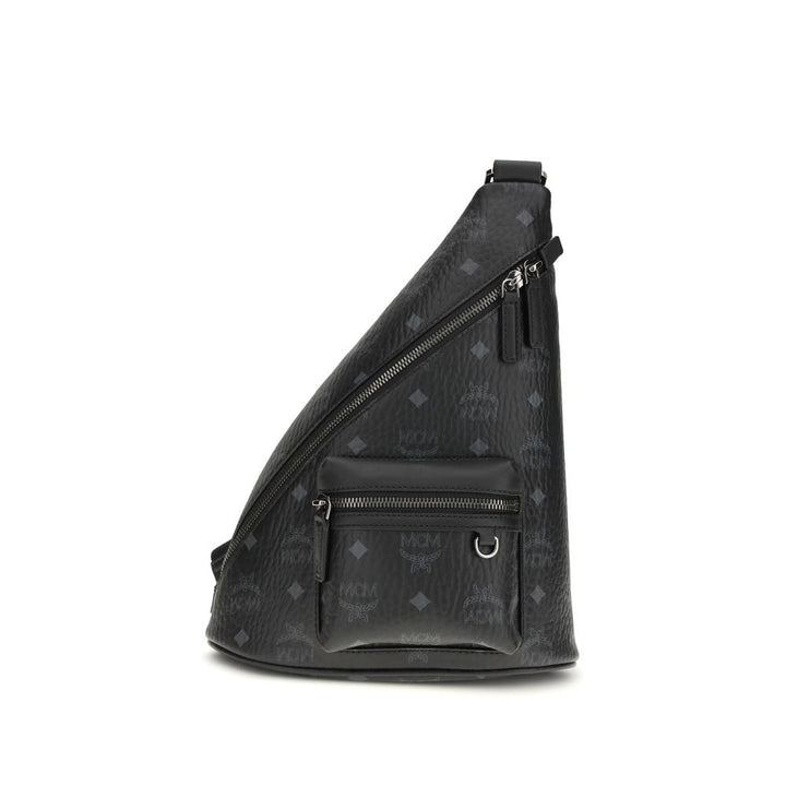 MCM Black Fabric Backpack