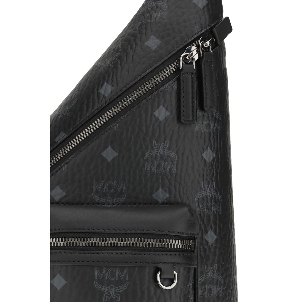 MCM Black Fabric Backpack