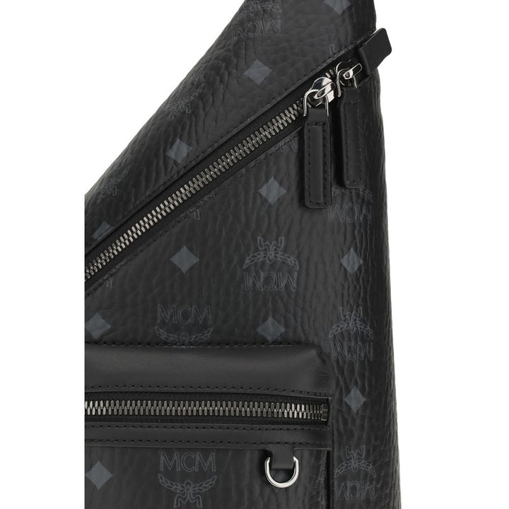 MCM Black Fabric Backpack