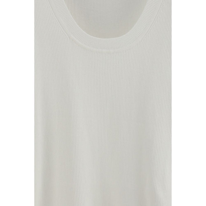 P.A.R.O.S.H. Cream Cotton Tank Tops