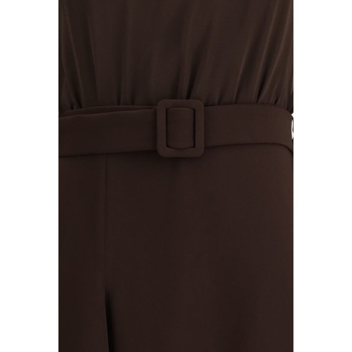 P.A.R.O.S.H. Brown Polyester Casual Dress