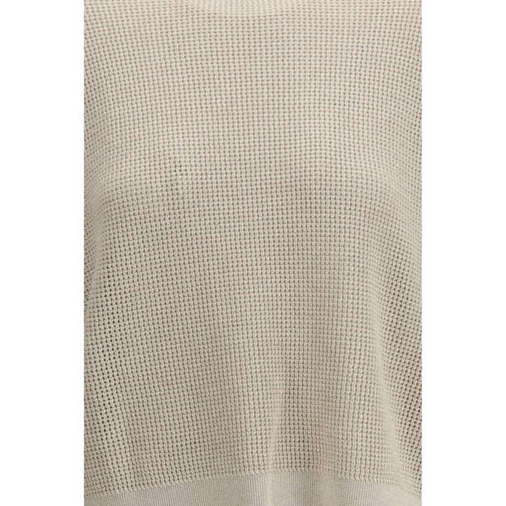 Brunello Cucinelli Beige Cotton Sweatshirt