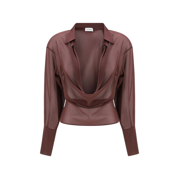The Andamane Purple Silk Blouse