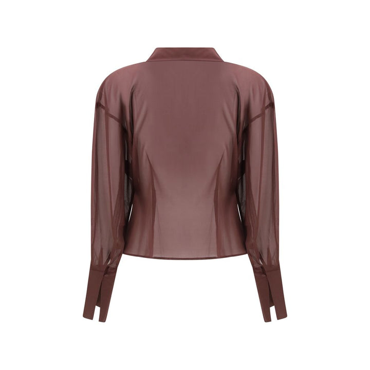 The Andamane Purple Silk Blouse