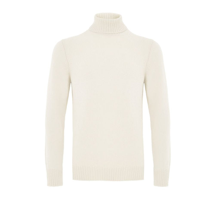 Gran Sasso White Wool Turtleneck