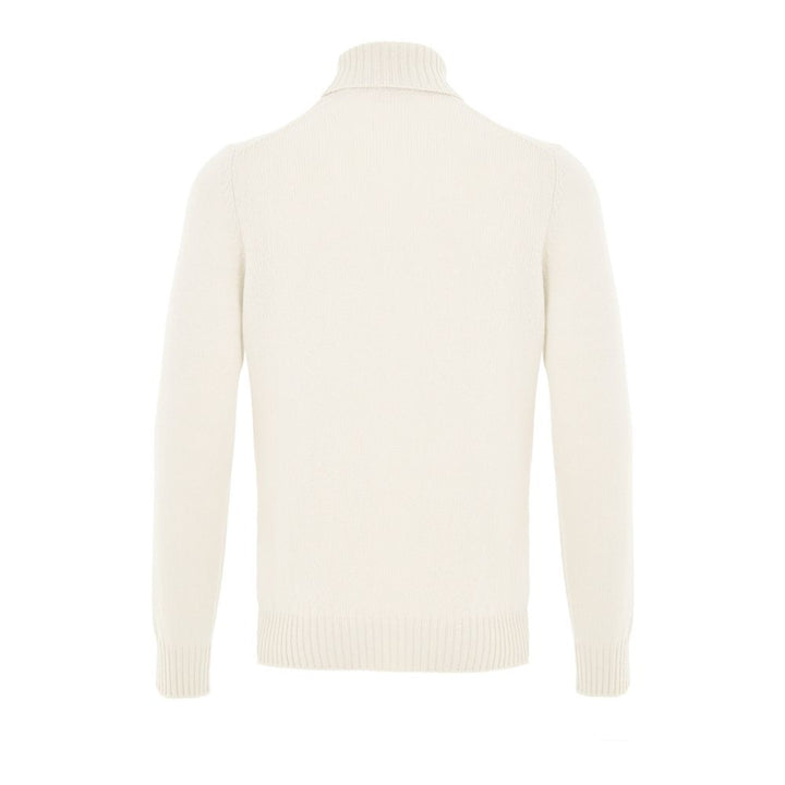 Gran Sasso White Wool Turtleneck