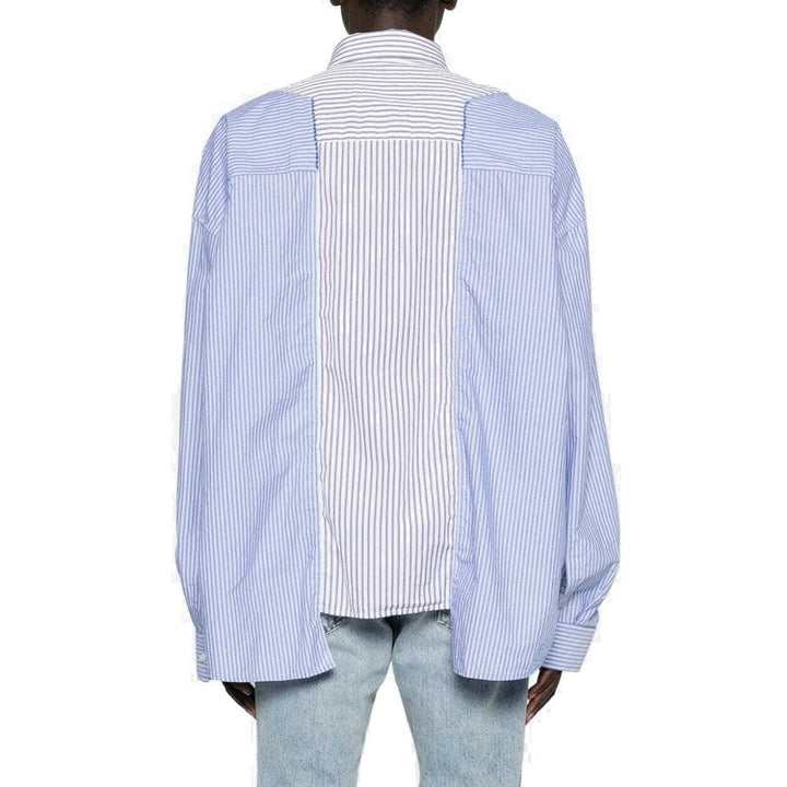 Balenciaga Blue Cotton Pattern Shirt