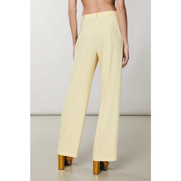 Patrizia Pepe Yellow Polyester Casual Pants