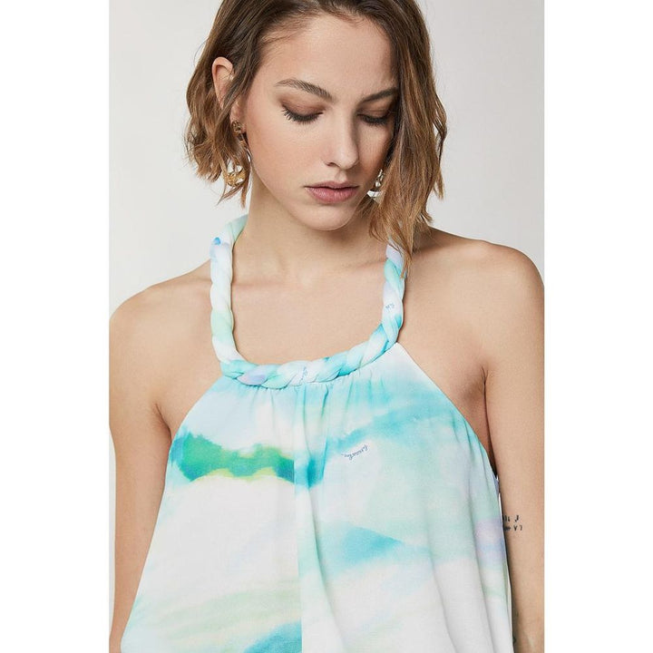 Patrizia Pepe Turquoise Polyester Tank Tops