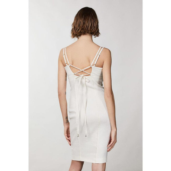 Patrizia Pepe White Flax Casual Dress