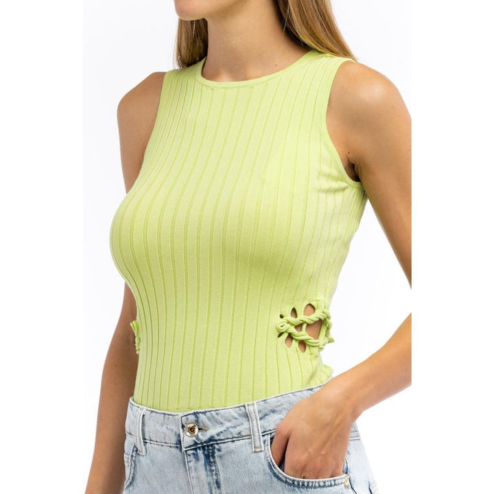 Patrizia Pepe Yellow Viscose Bodysuit