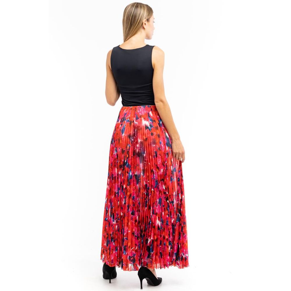 Patrizia Pepe Red Polyester Long Skirt