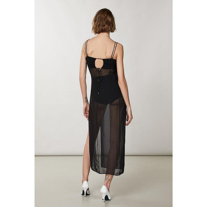 Patrizia Pepe Black Viscose Cocktail Dress