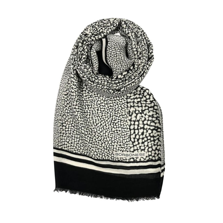 Borbonese Black Modal Scarf