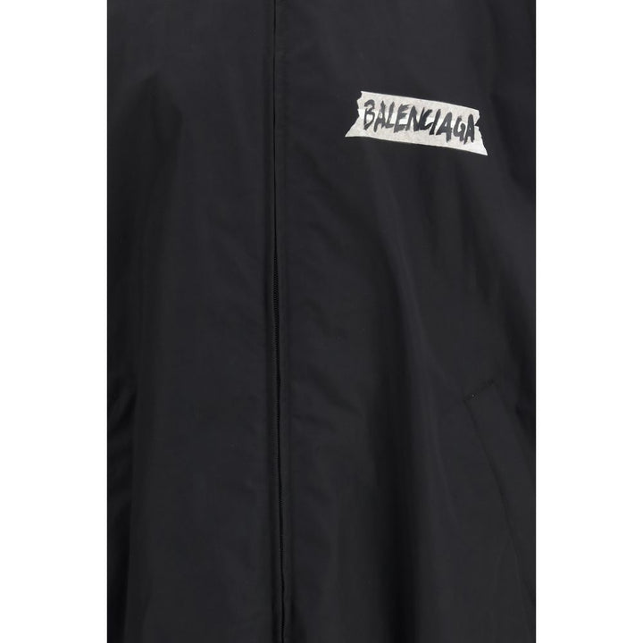 Balenciaga Black Cotton Shell Jacket
