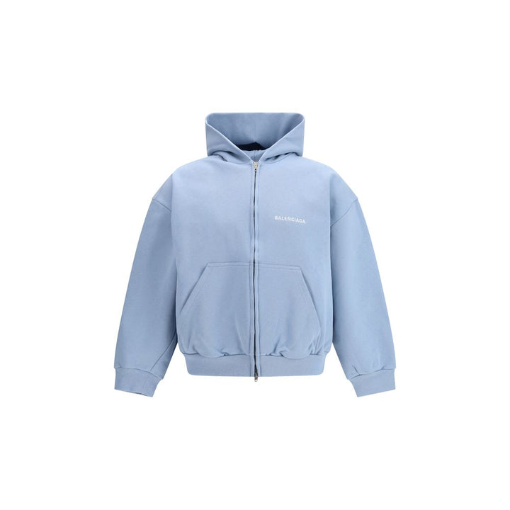 Balenciaga Light Blue Cotton Sweatshirt