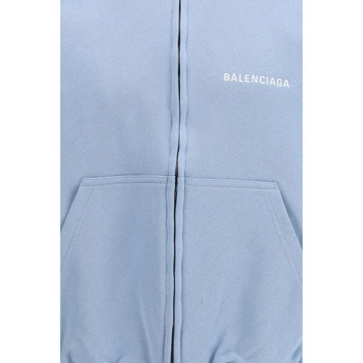 Balenciaga Light Blue Cotton Sweatshirt