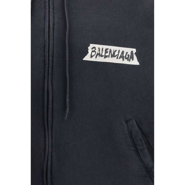 Balenciaga Black Cotton Sweatshirt