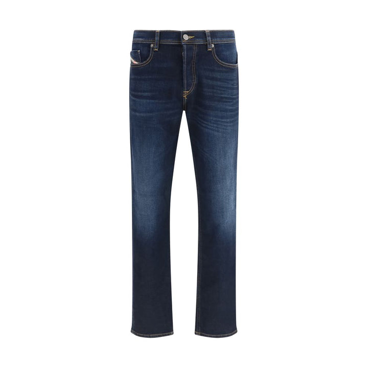 Diesel Blue Cotton Relaxed Fit Jeans