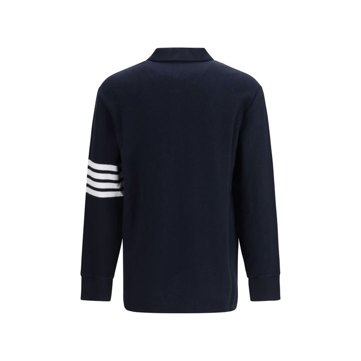 Thom Browne Blue Cotton Polo Shirt