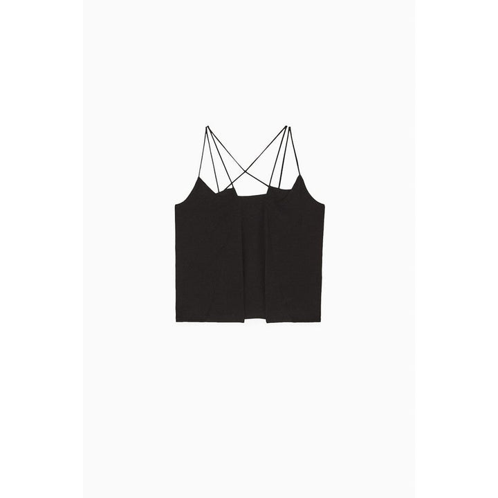 Patrizia Pepe Black Viscose Tank Tops