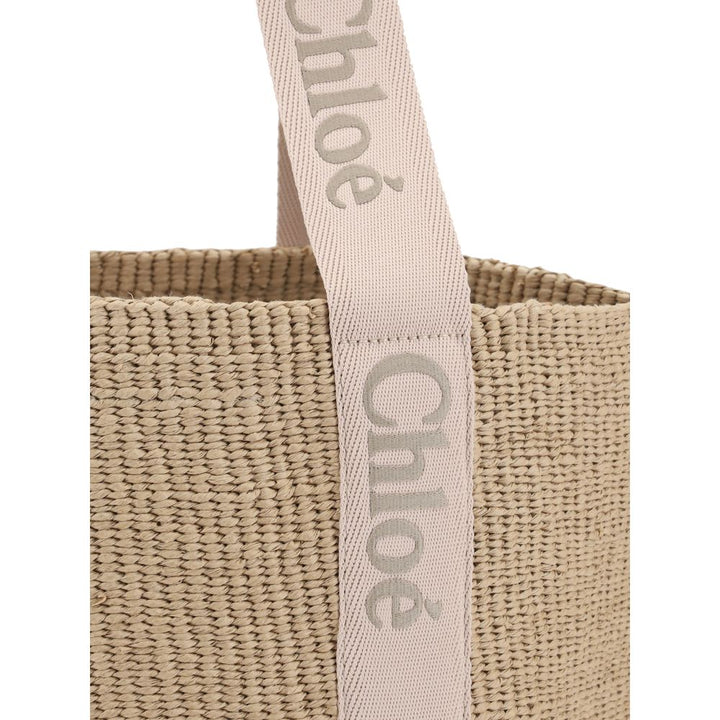 Chloé Beige Raffia Handbag