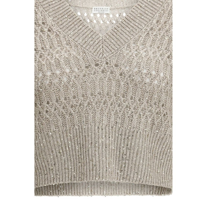 Brunello Cucinelli Beige Linen Sweatshirt