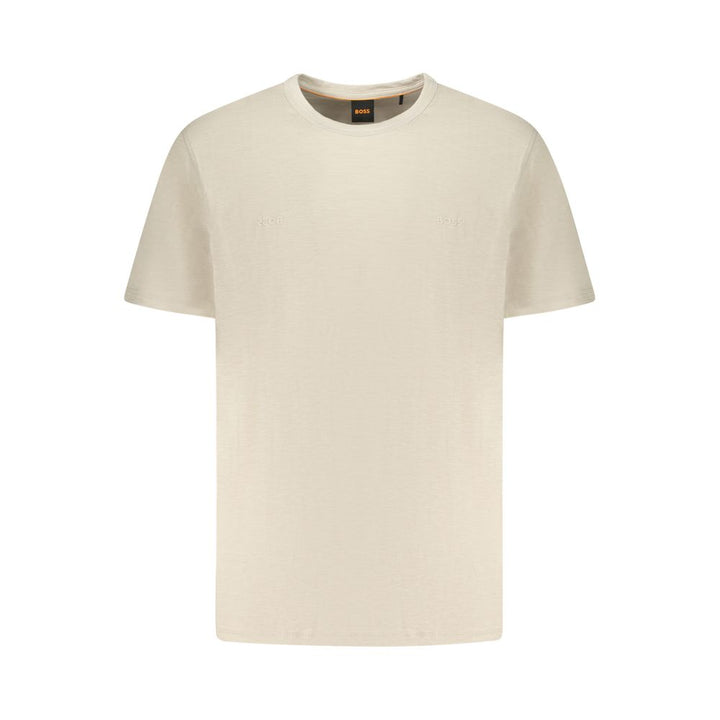 Hugo Boss Beige Cotton T-Shirt