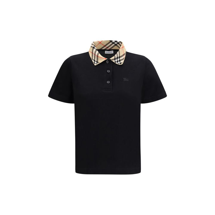 Burberry Black Cotton Polo Shirt