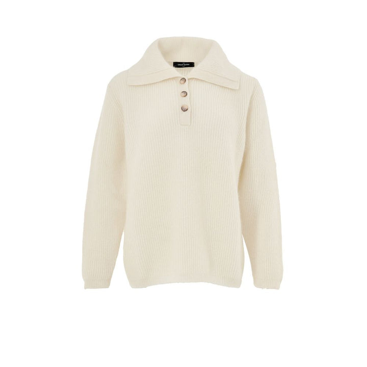 Gran Sasso White Wool Polo Shirt