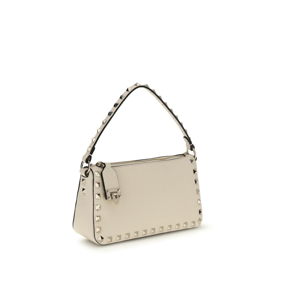 Valentino Garavani Cream Calf Leather Bos Taurus Shoulder Bag