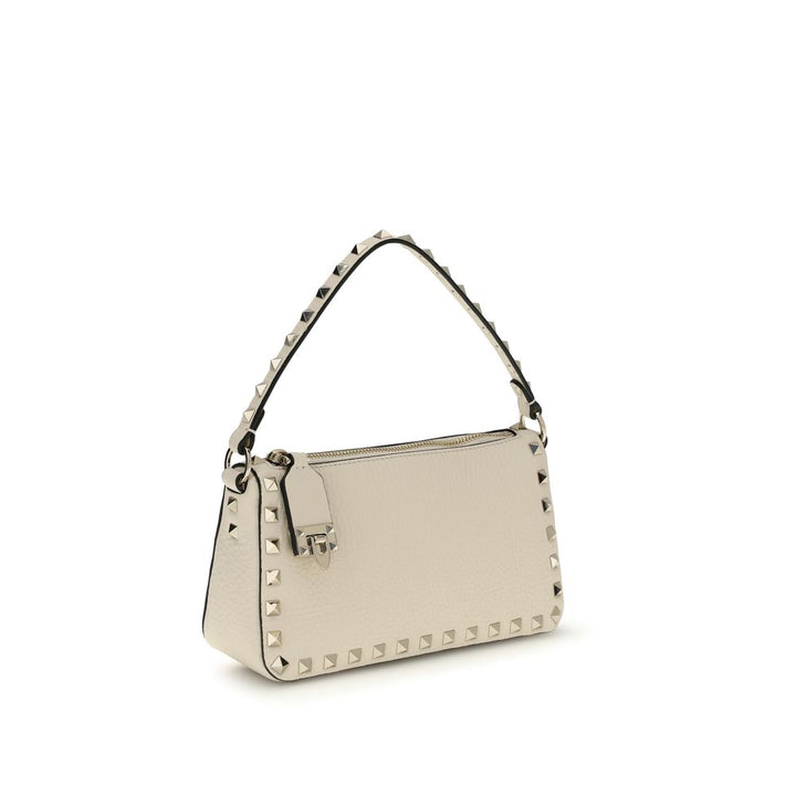 Valentino Garavani Cream Calf Leather Bos Taurus Shoulder Bag