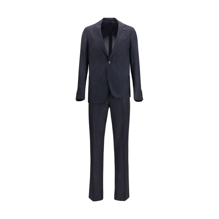 Lardini Blue Cotton Two-Piece Suit