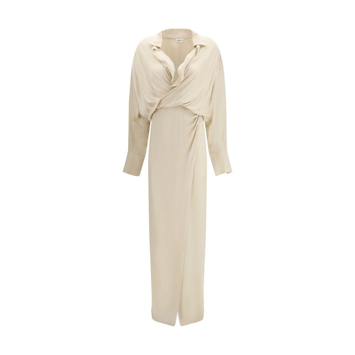 The Andamane Beige Viscose Casual Dress