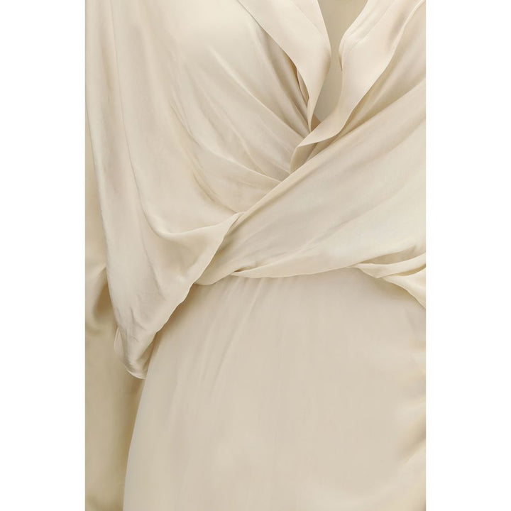 The Andamane Beige Viscose Casual Dress