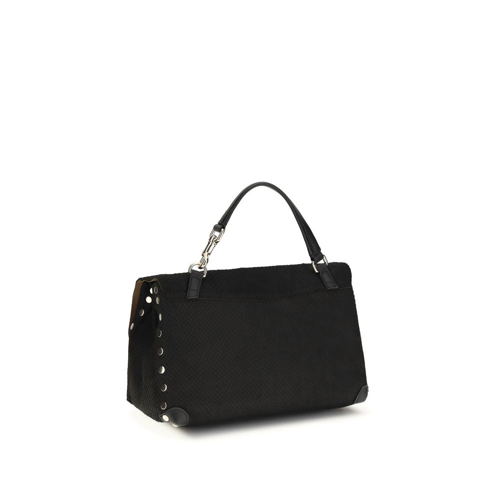 Zanellato Black Calf Leather Bos Taurus Handbag