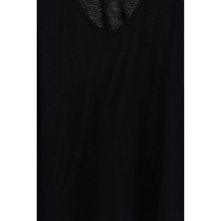 Loulou De Saison Black Cotton Sleeveles T-Shirt