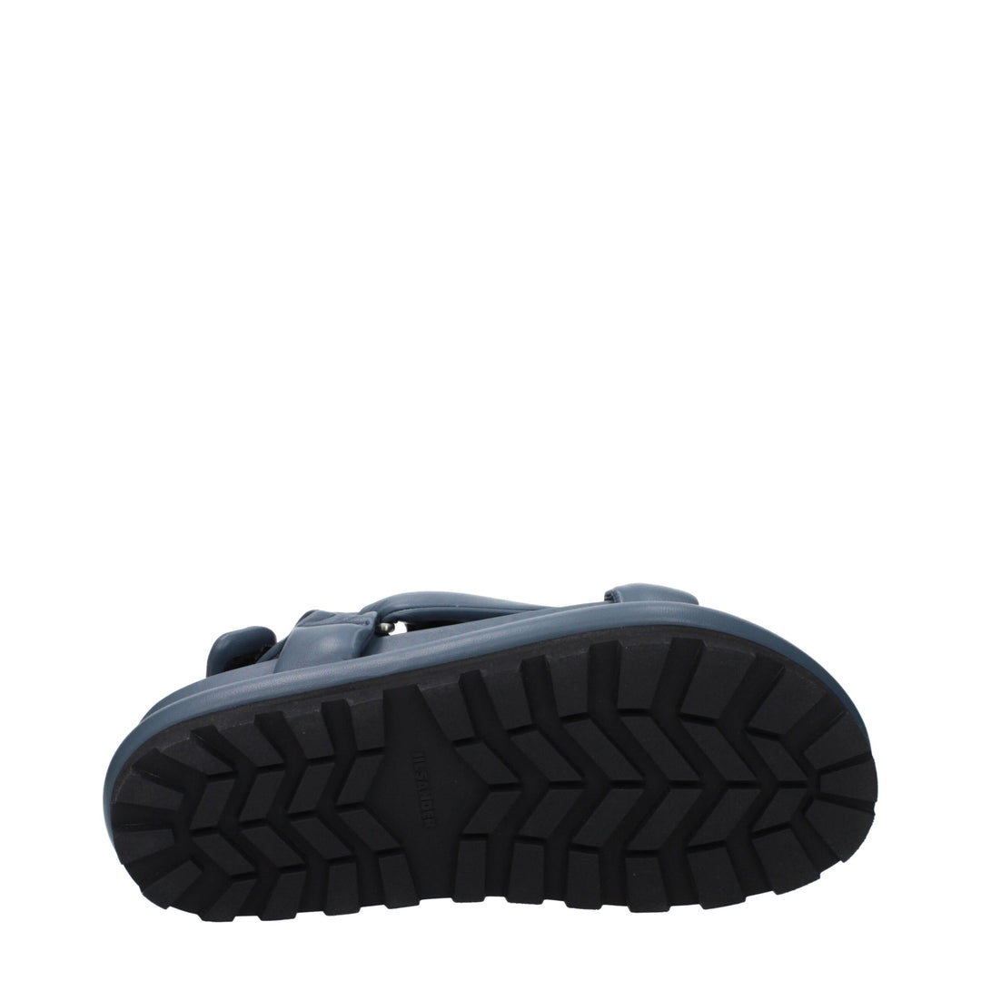 Jil Sander Gray Leather Platform Sandals