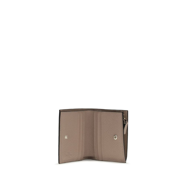 Valentino Garavani Gray Calf Leather Bos Taurus Wallet