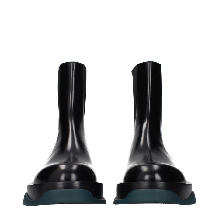 Jil Sander Black Leather Ankle Boots