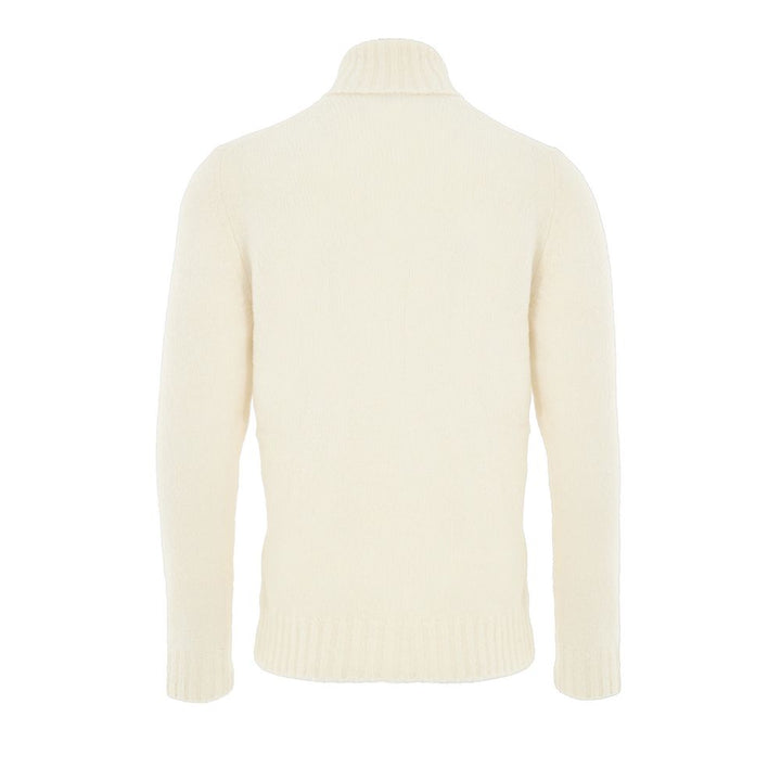 Gran Sasso White Wool Turtleneck