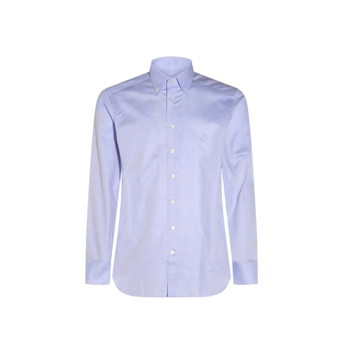 Etro Blue Cotton Dress Shirt
