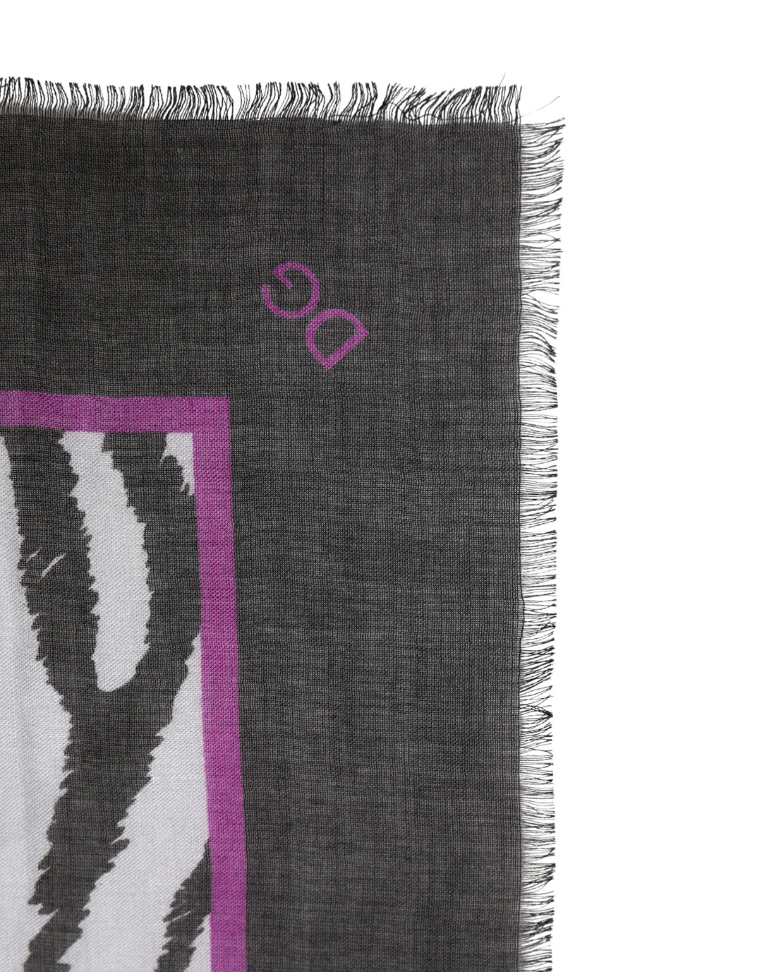 Dolce & Gabbana White Black Zebra Pattern Shawl 255cm x 132cm Men Scarf