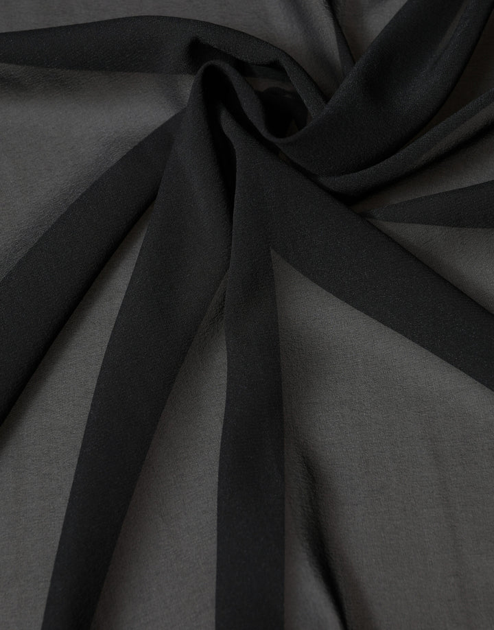 Dolce & Gabbana Black Silk Neck Wrap Shawl Stole 200cm x 64cm  Scarf