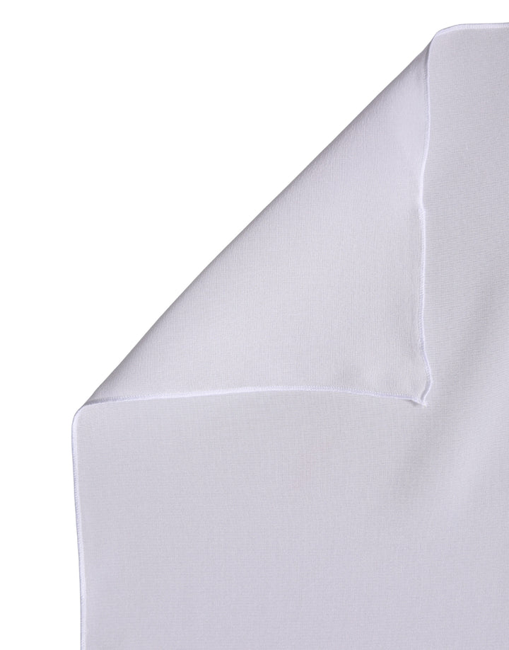 Dolce & Gabbana White Silk Neck Wrap Shawl Stole 200cm x 64cm  Scarf