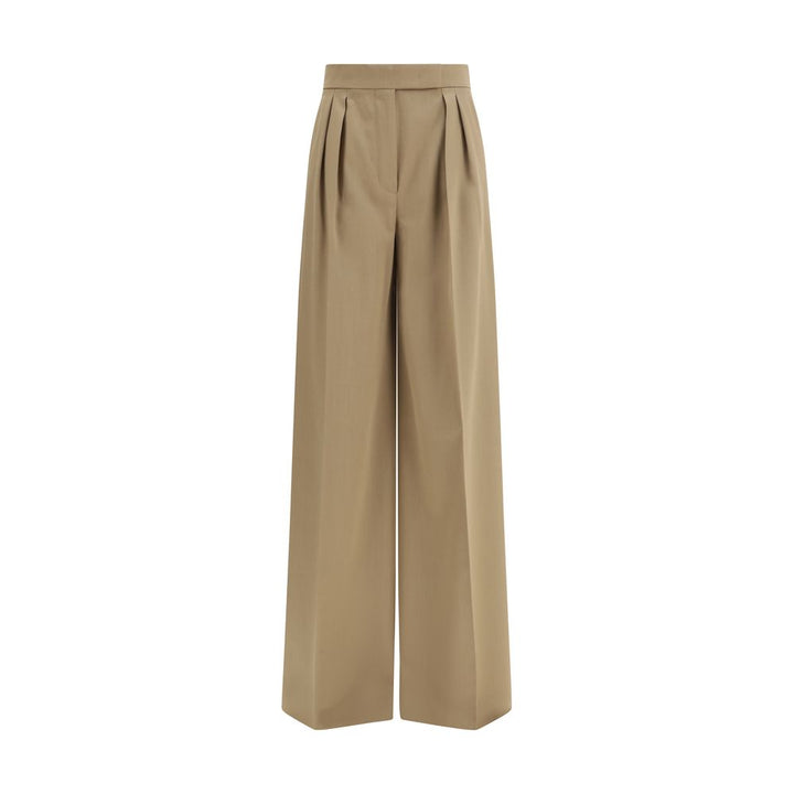 Max Mara Beige Wool Casual Pants