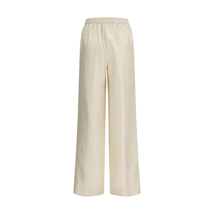 Loulou De Saison Beige Silk Casual Pants