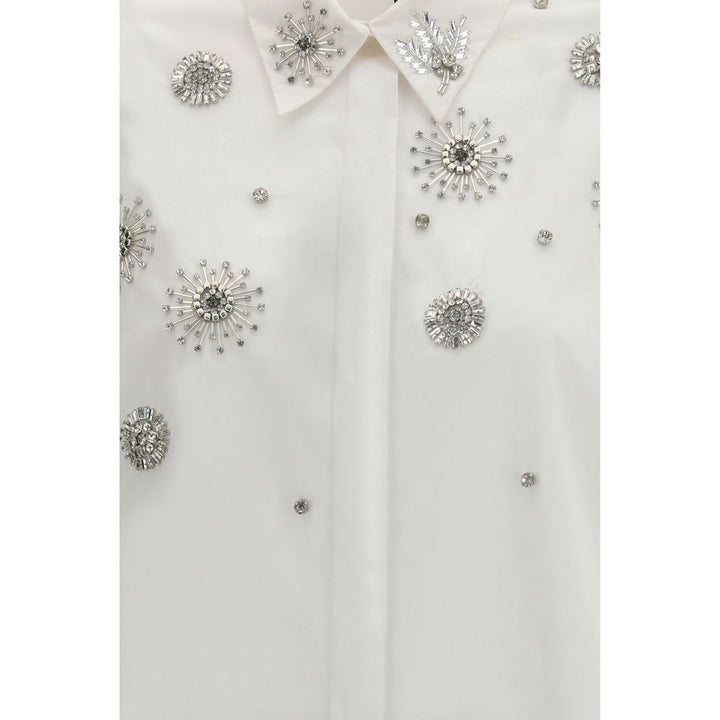 PINKO White Calf Leather Bos Taurus Shirt